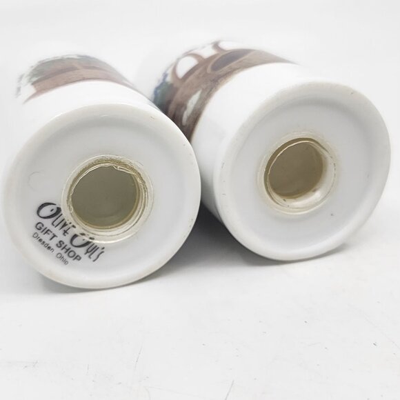 Vintage Olive Oyls Bread in a Basket Salt & Pepper Shakers Set Hand Painted 80s - Picture 5 of 6